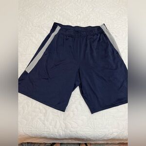 (13) Old Navy Blue and Gray Athletic Shorts Lightweight Elastic Waist